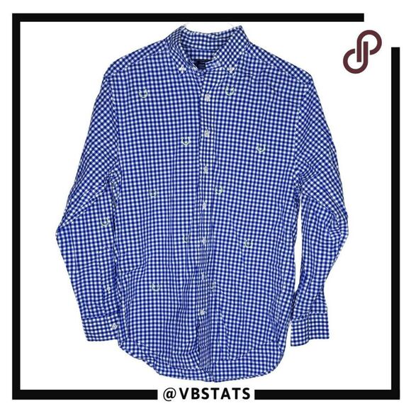 Vineyard Vines Other - Vineyard Vines Men's Gingham Check Long Sleeve Button-Up Shirt Blue Small